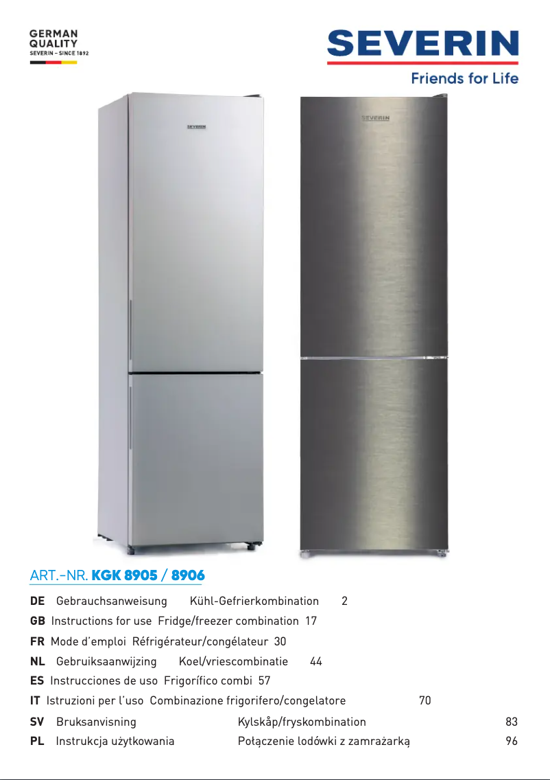 Página 1 del manual Manual de usuario Severin KGK 8905