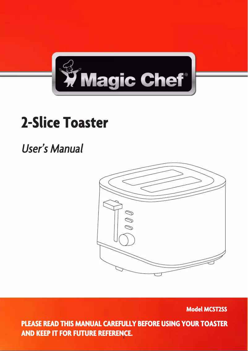Page 1 de la notice Mode d'emploi Magic Chef MCST2SS