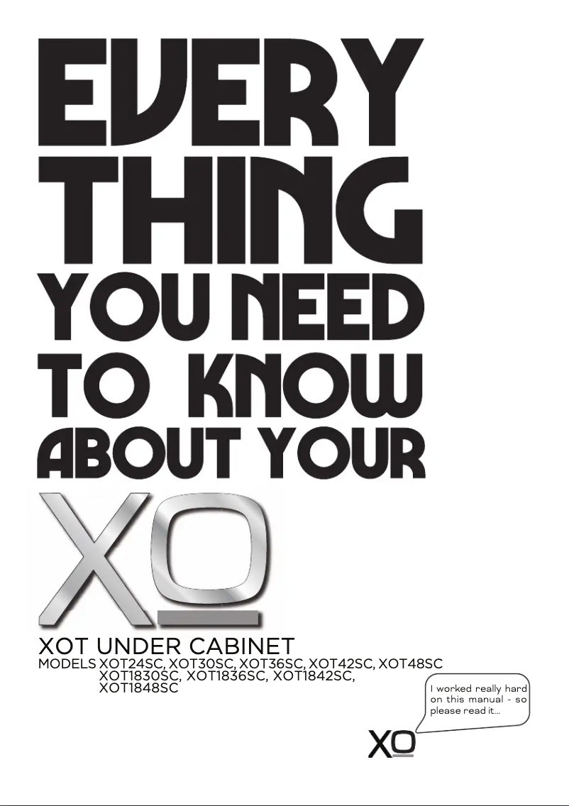Page n°1 - Manuel utilisateur XO XOT30SC