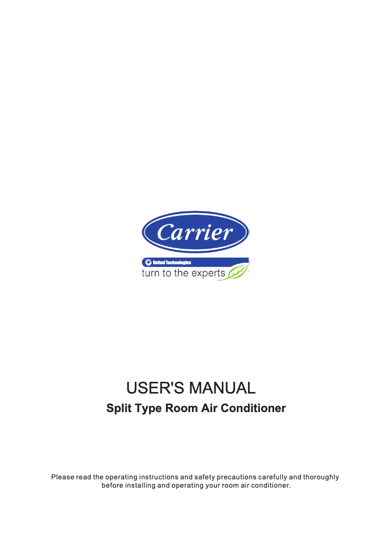 Page n°1 - Manuel utilisateur Carrier Octra