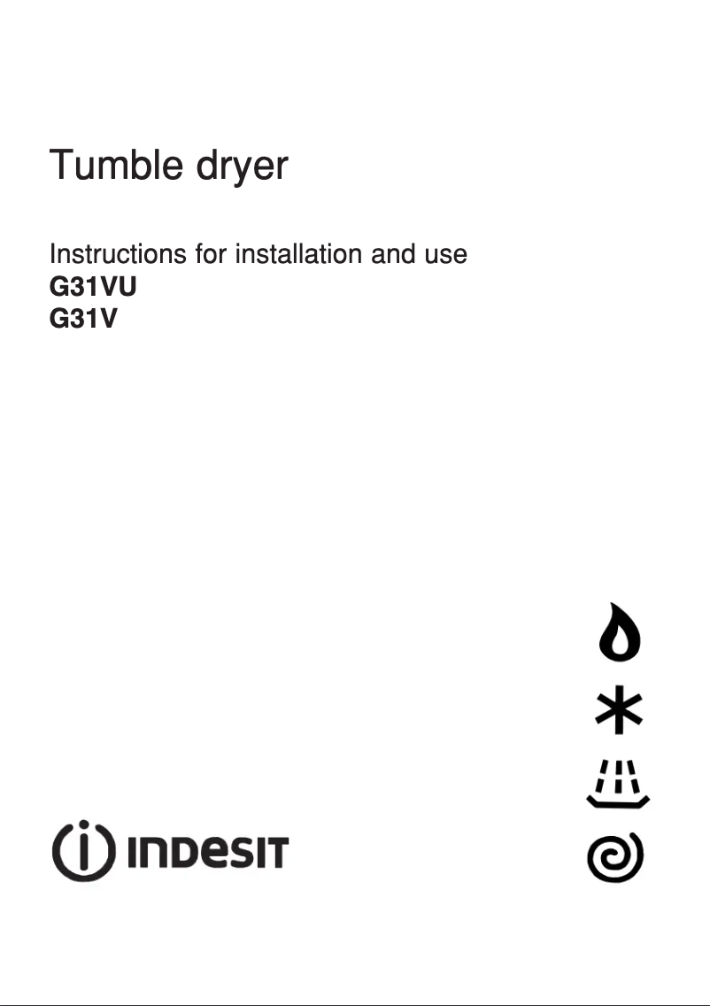 Page 1 de la notice Manuel utilisateur Indesit G31V