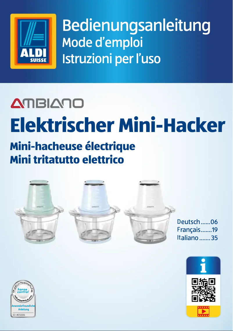 Image de la première page du manuel de l'appareil GT-MC-04