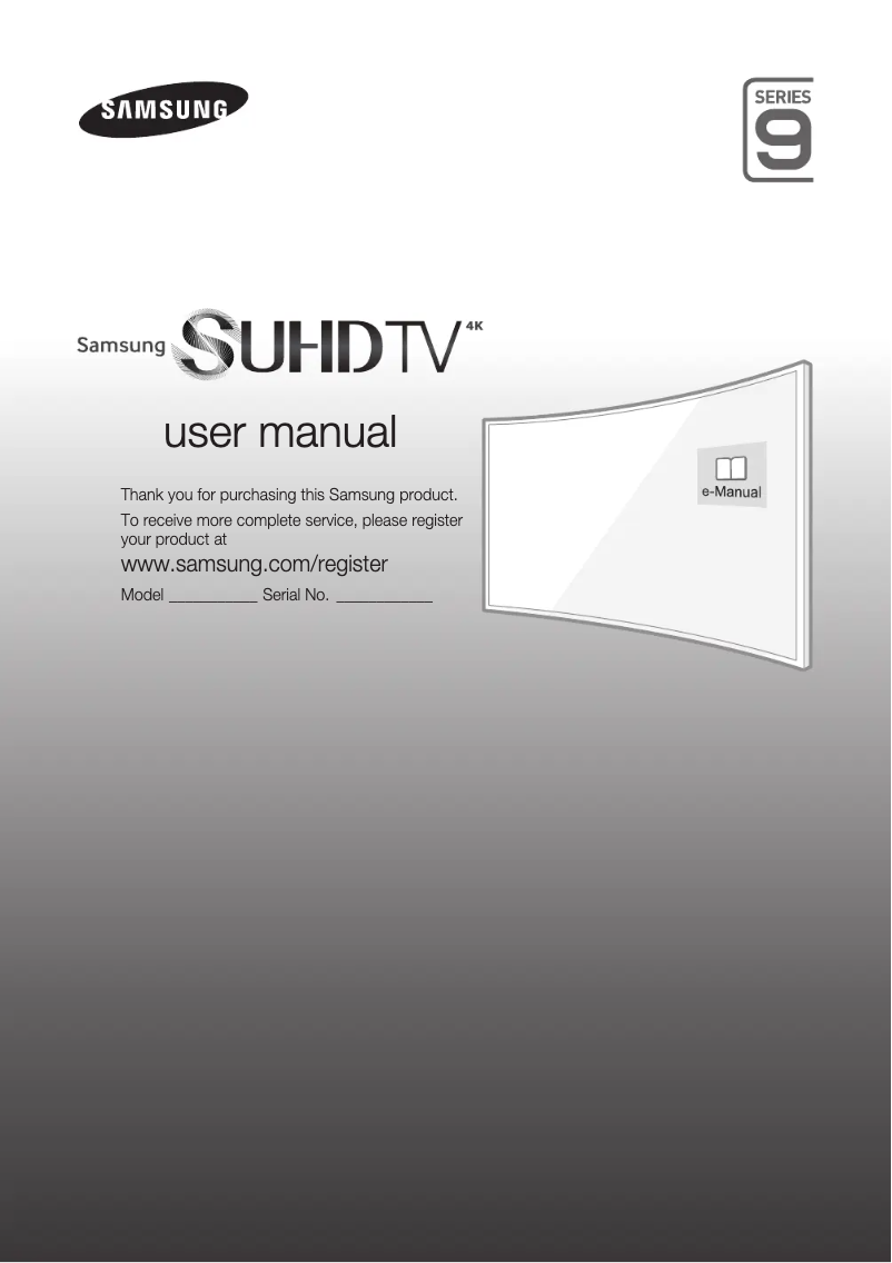 Page n°1 - Guide de démarrage rapide Samsung UE65JS9005Q