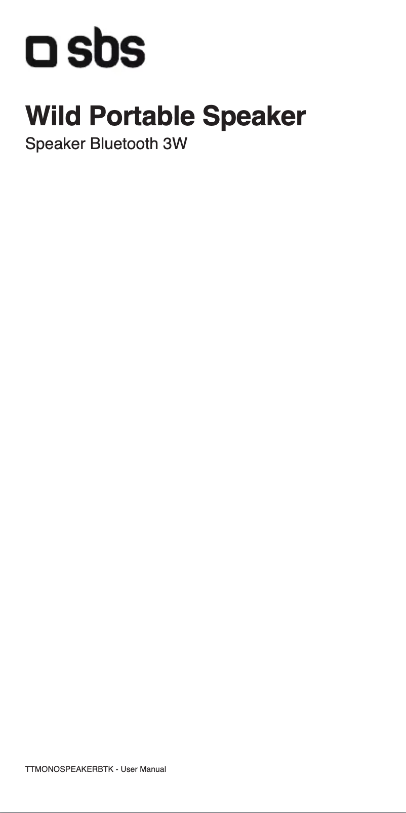Image de la première page du manuel de l'appareil Wild Portable Speaker