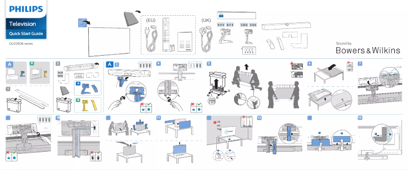 Page 1 de la notice Guide de démarrage rapide Philips 65OLED936