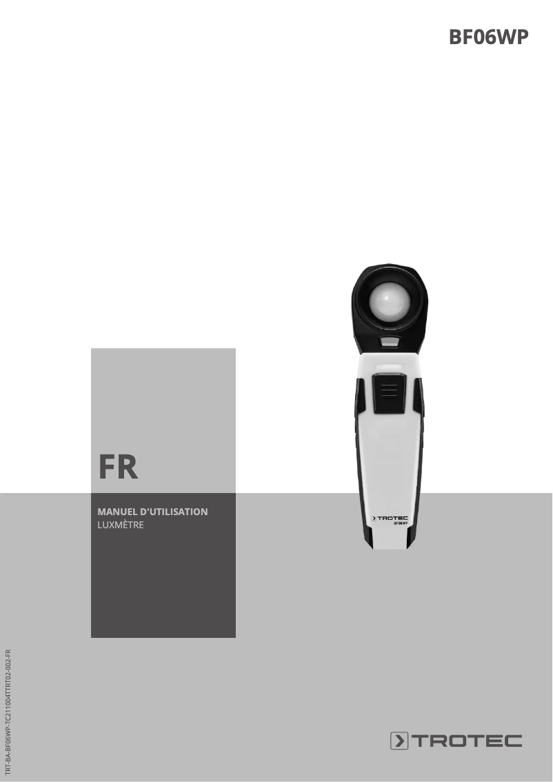 Page n°1 - Manuel utilisateur Trotec BF06WP