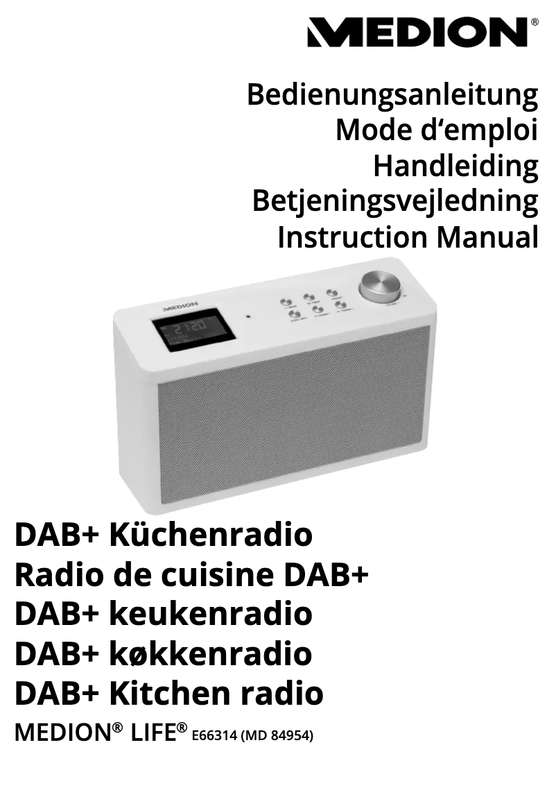Page n°1 - Manuel utilisateur Medion LIFE E66314 (MD 84954)