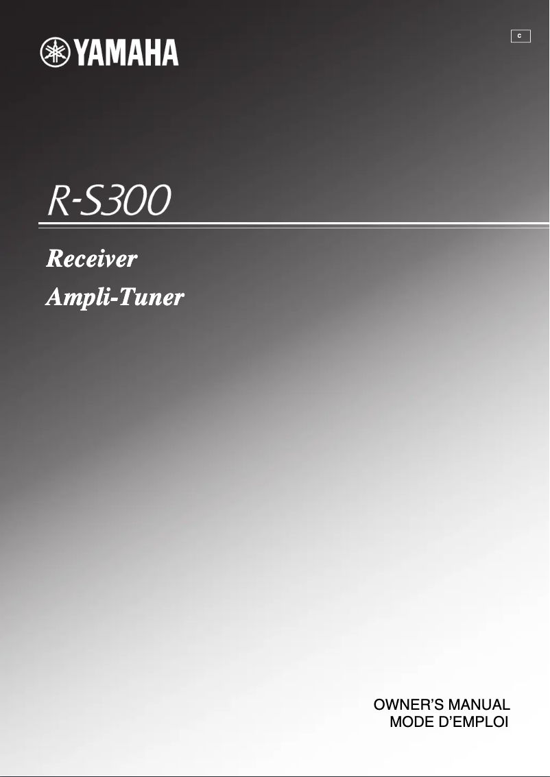 Image de la première page du manuel de l'appareil R-S300