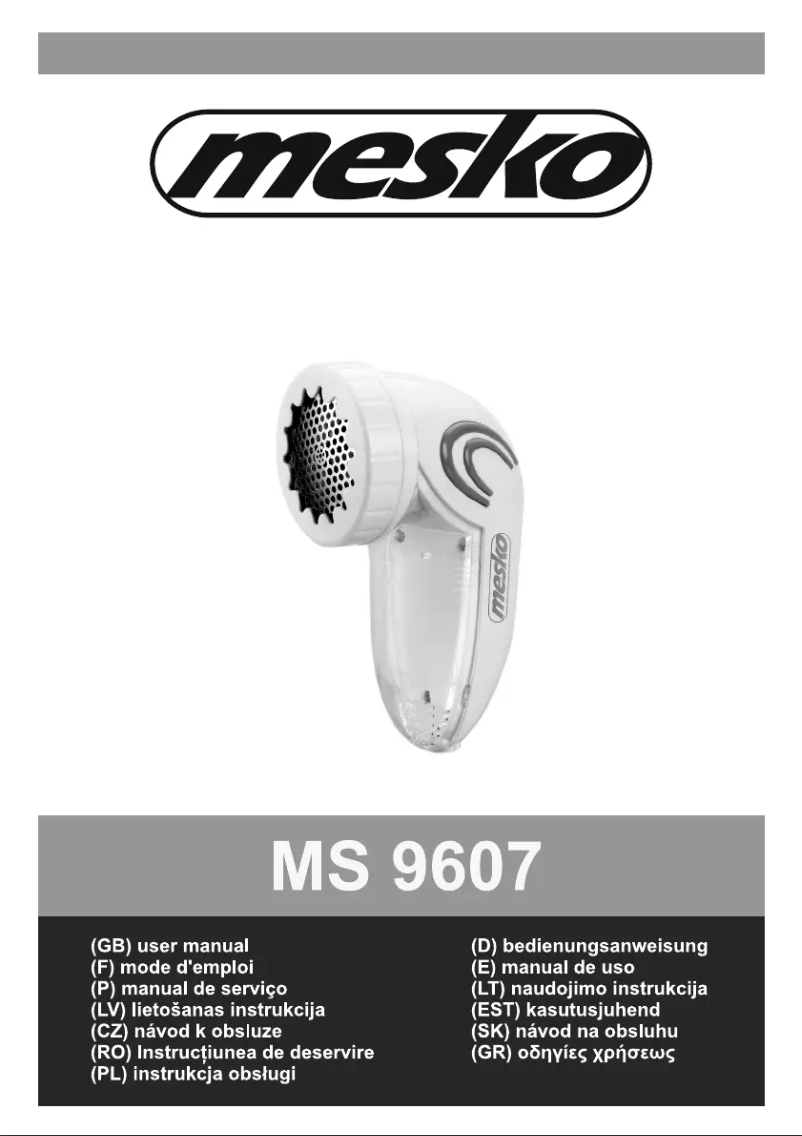 Page n°1 - Manuel utilisateur Mesko MS 9607