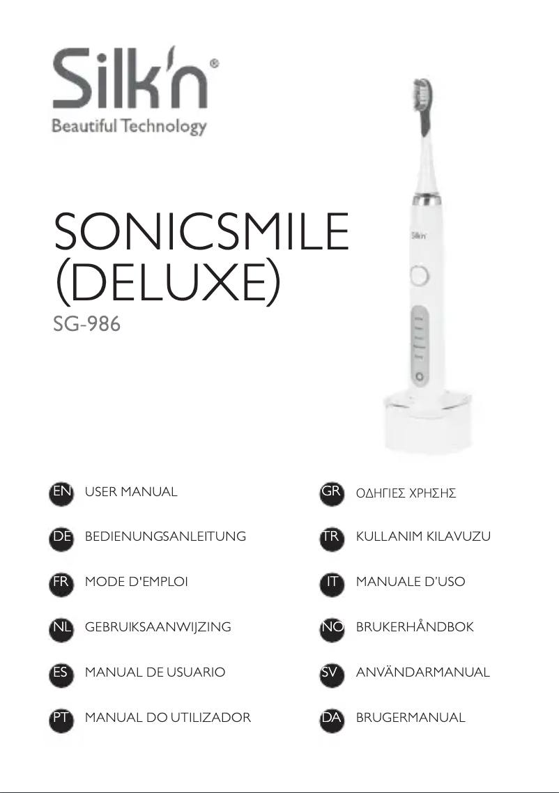 Page 1 de la notice Manuel utilisateur Silk'n SonicSmile Deluxe SG-986