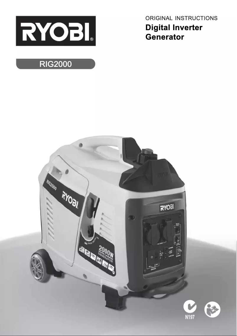 Page 1 de la notice Manuel utilisateur RYOBI RIG2000