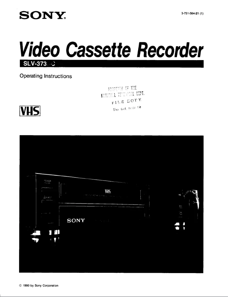 Page 1 de la notice Manuel utilisateur Sony SLV-373