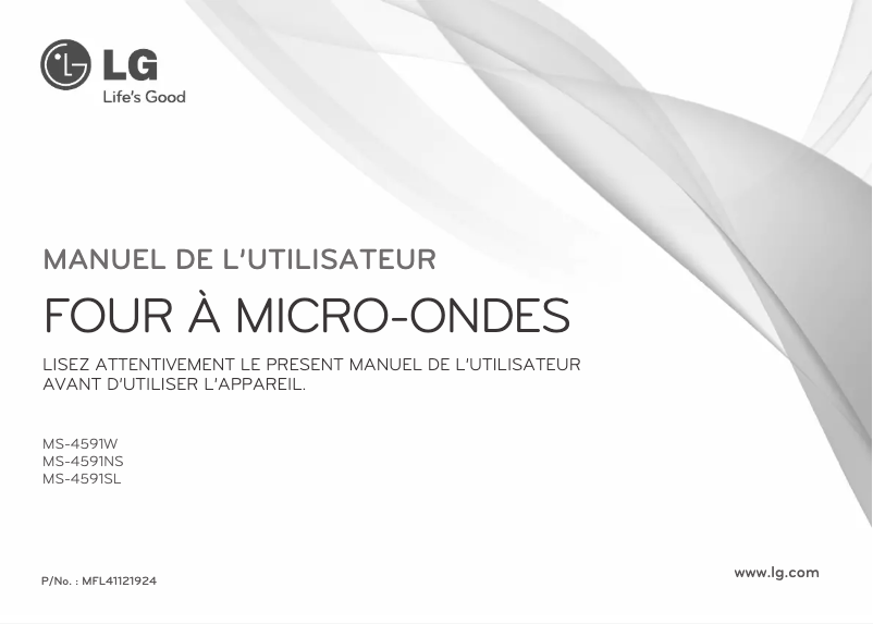 Page 1 de la notice Manuel utilisateur LG MS-4591W