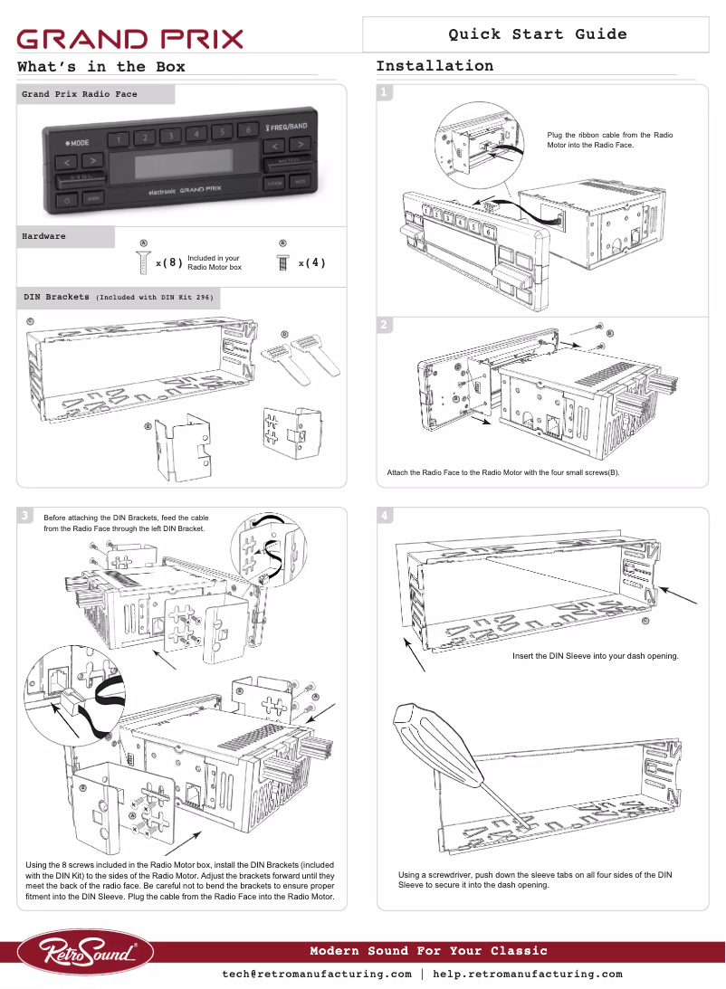 Page n°1 - Manuel utilisateur RetroSound Grand Prix M1A