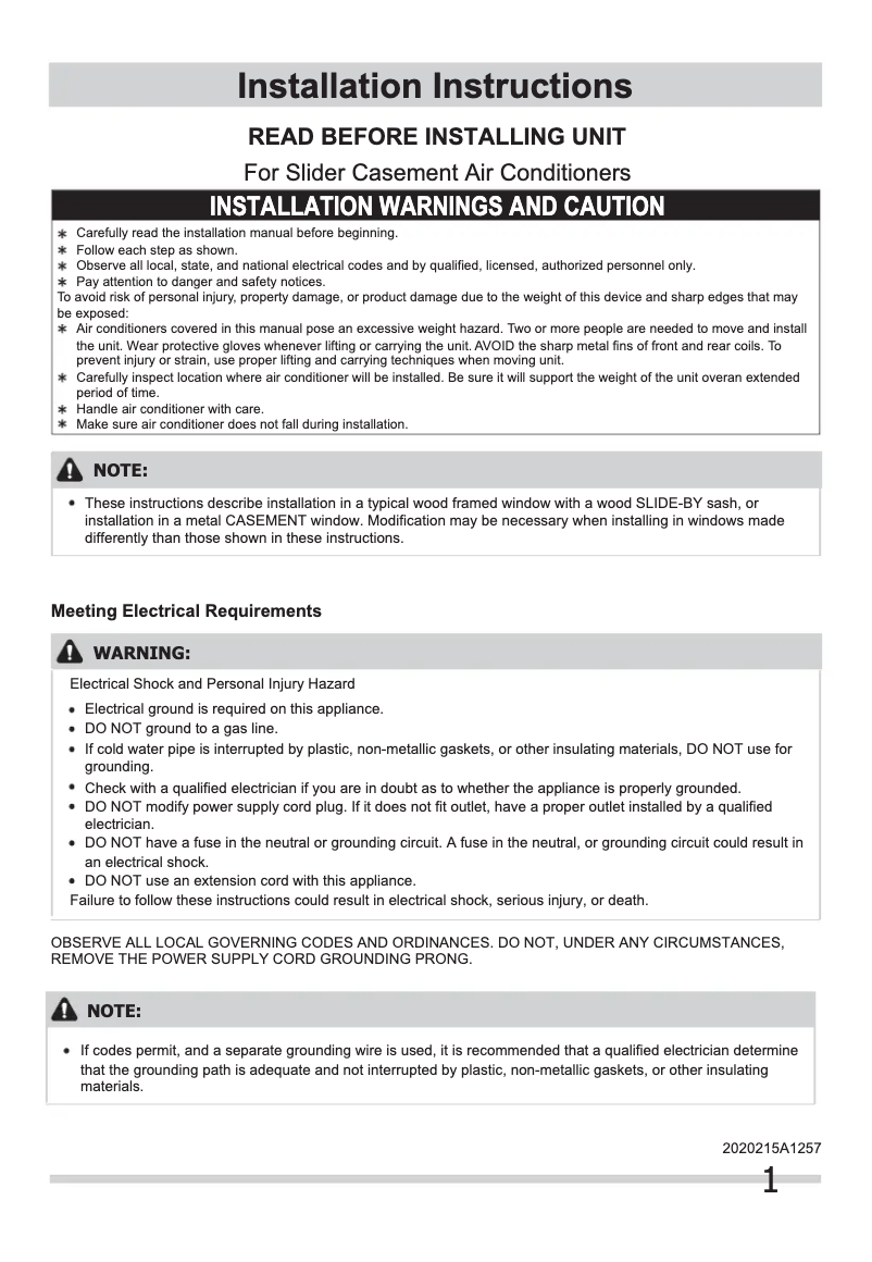 Image de la première page du manuel de l'appareil FFRS08C3Q1