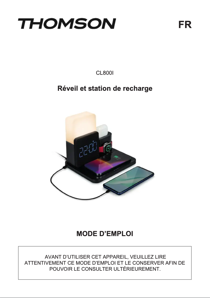Page n°1 - Manuel utilisateur Thomson CL800I