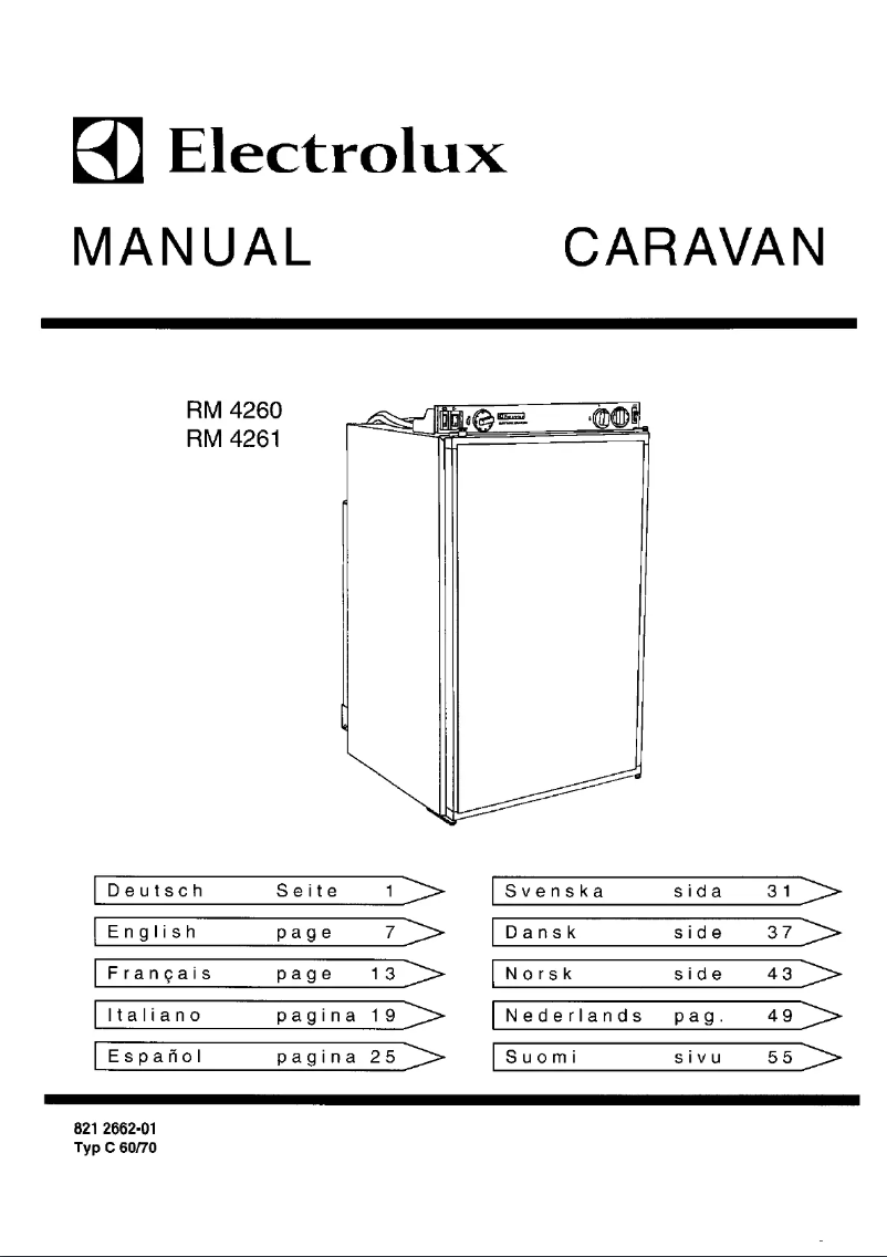 Page n°1 - Manuel utilisateur Electrolux RM 4263