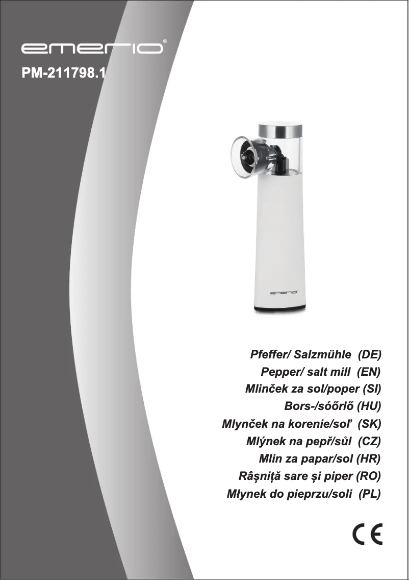 Page n°1 - Manuel utilisateur Emerio PM-211798.1