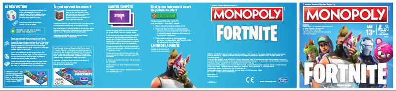 Page 1 de la notice Manuel utilisateur Hasbro Monopoly Fortnite