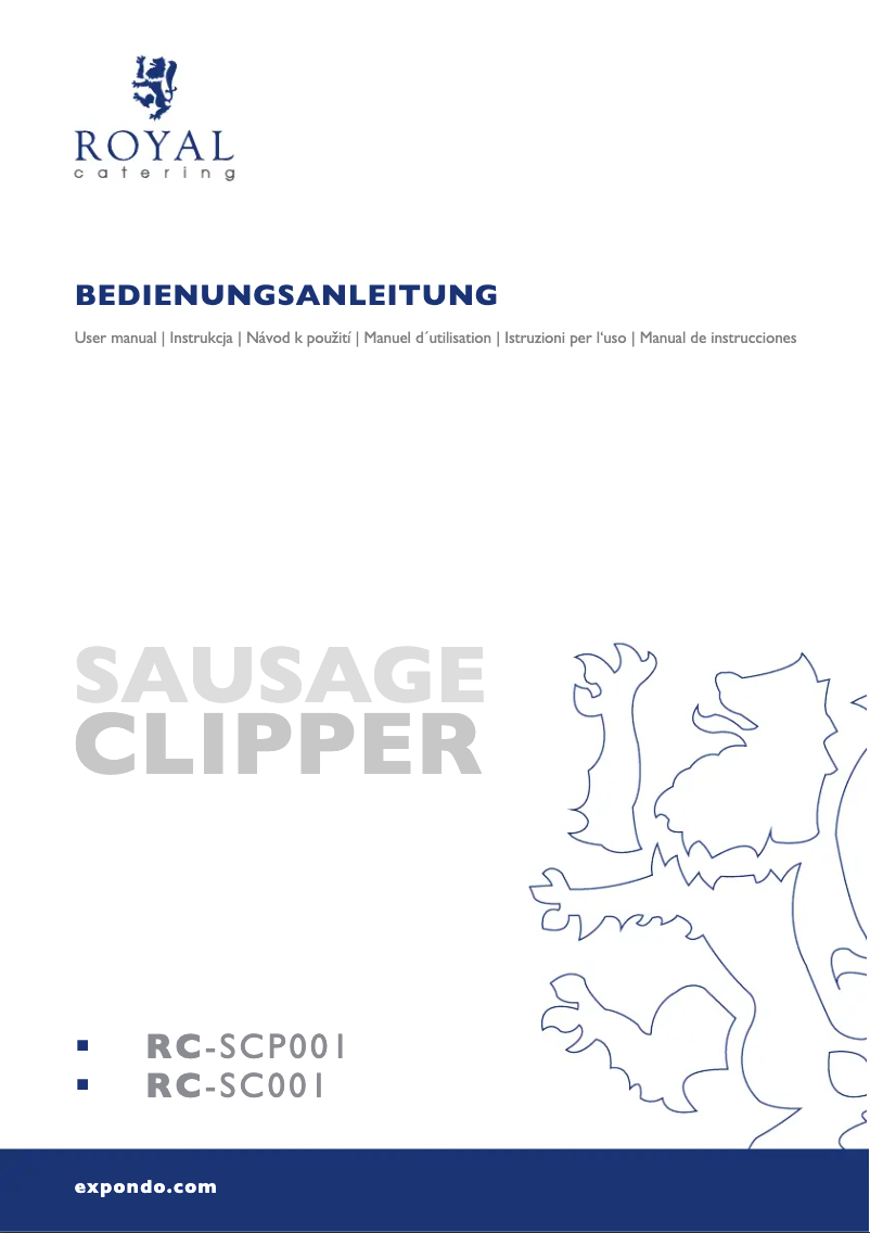 Page 1 de la notice Manuel utilisateur Royal Catering RC-SC001