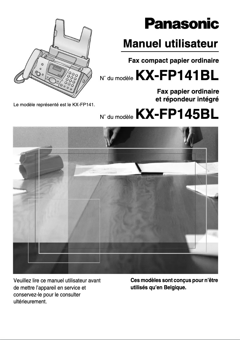 Page 1 de la notice Manuel utilisateur Panasonic KX-FP145BL