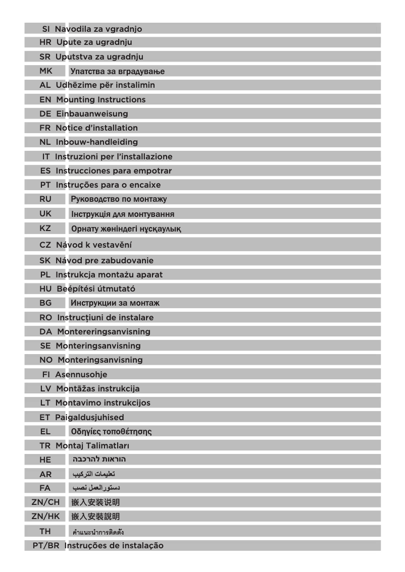 Page n°1 - Guide d'installation Gorenje RKI4182E1