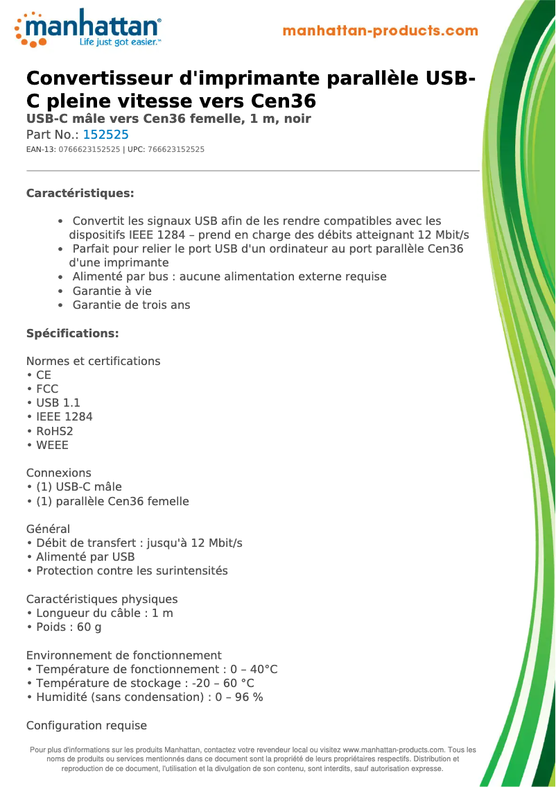 Image de la première page du manuel de l'appareil 152525