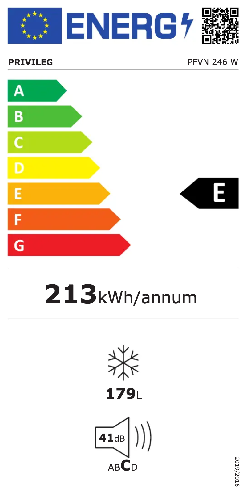 Image de la première page du manuel de l'appareil PFVN 246 W A++