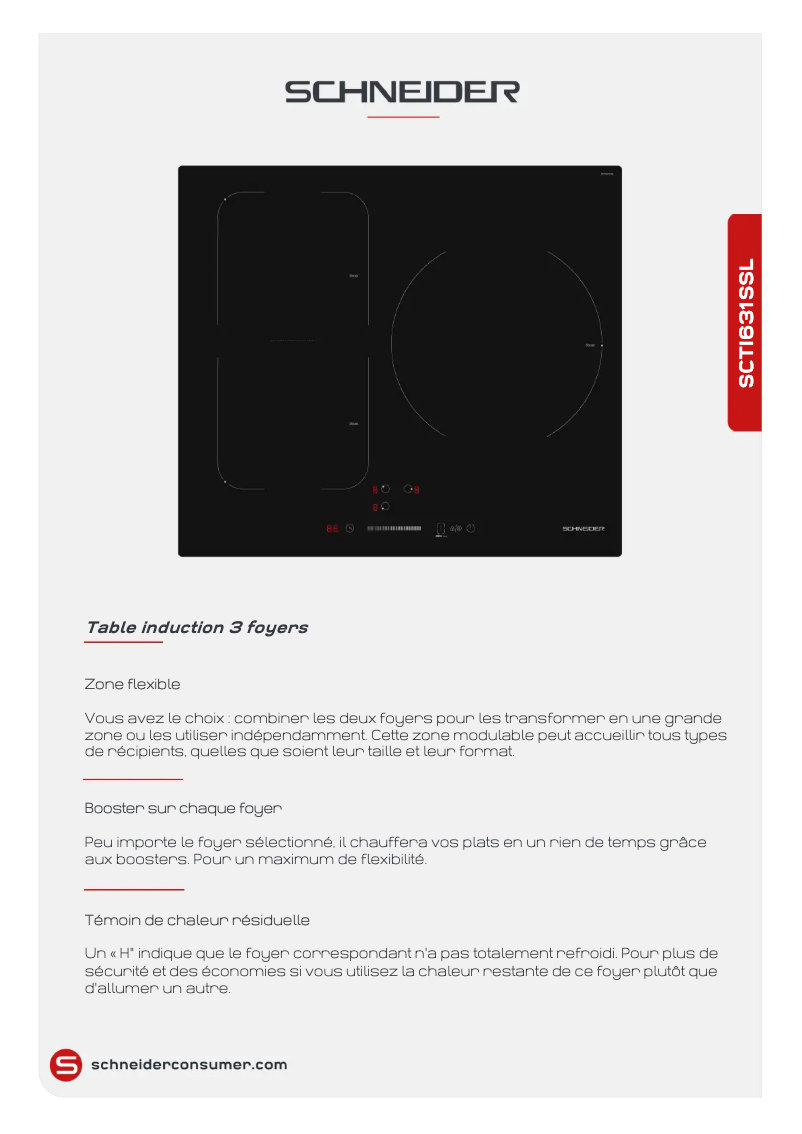 Page 1 de la notice Fiche technique Schneider SCTI631SSL