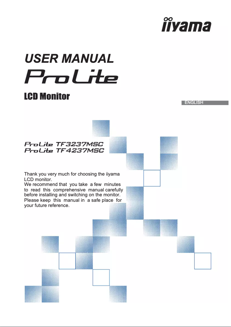 Page n°1 - Manuel utilisateur Iiyama ProLite TF4237MSC