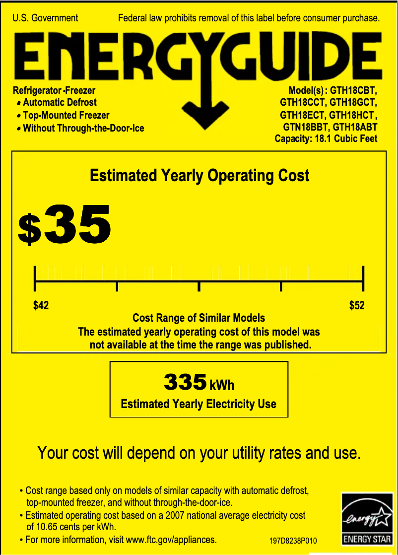 Image de la première page du manuel de l'appareil GTH18CBTRCC