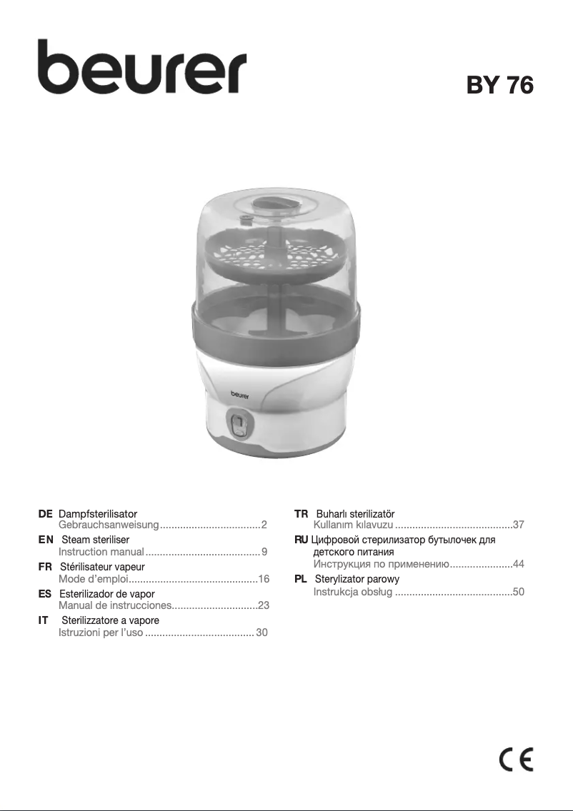 Page 1 de la notice Manuel utilisateur Beurer BY 76