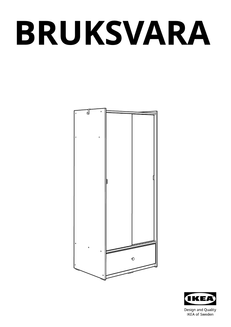 Page 1 de la notice Manuel utilisateur Ikea BRUKSVARA 805.758.81