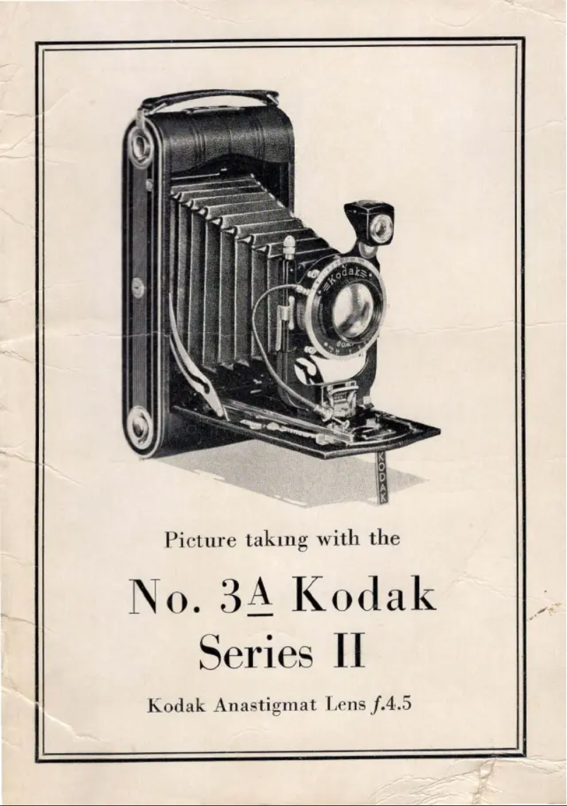 Page 1 de la notice Manuel utilisateur Kodak No 3A Series II