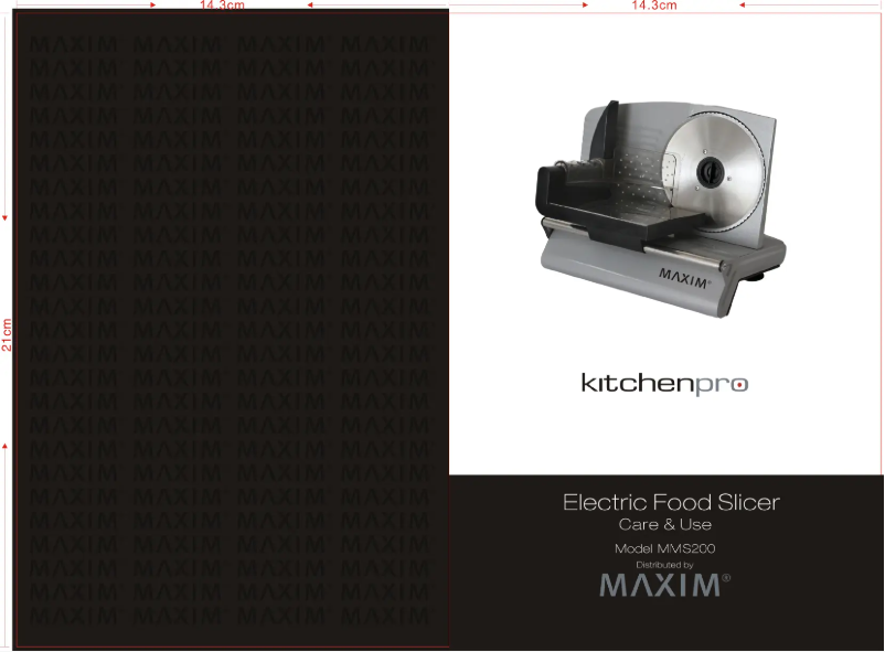 Image de la première page du manuel de l'appareil KitchenPro MMS200