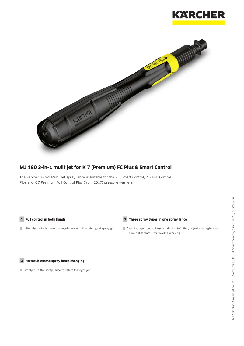 Page n°1 - Manuel utilisateur Kärcher MJ 180