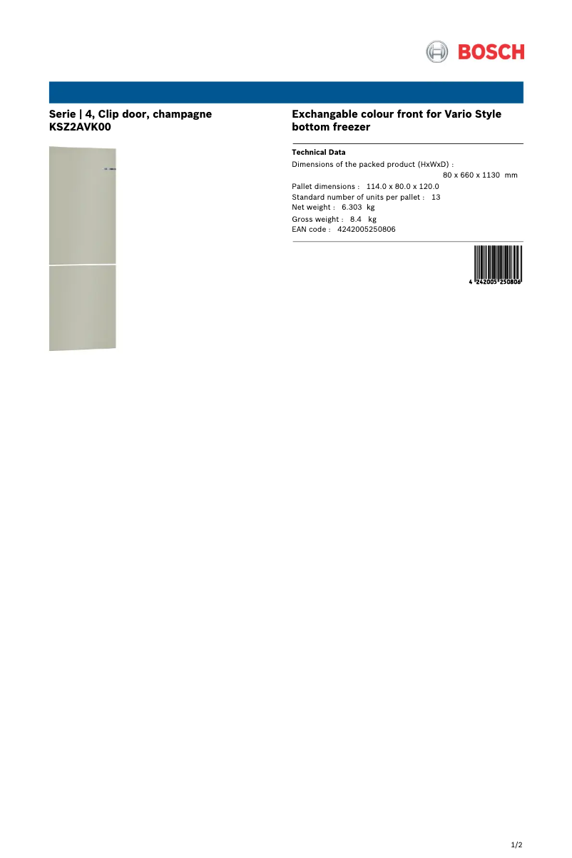 Image de la première page du manuel de l'appareil KSZ2AVV00