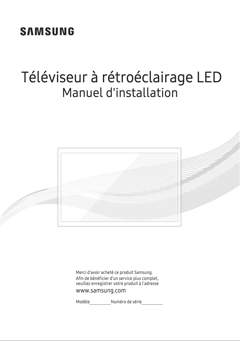 Page 1 de la notice Manuel utilisateur Samsung HG43EF690DB