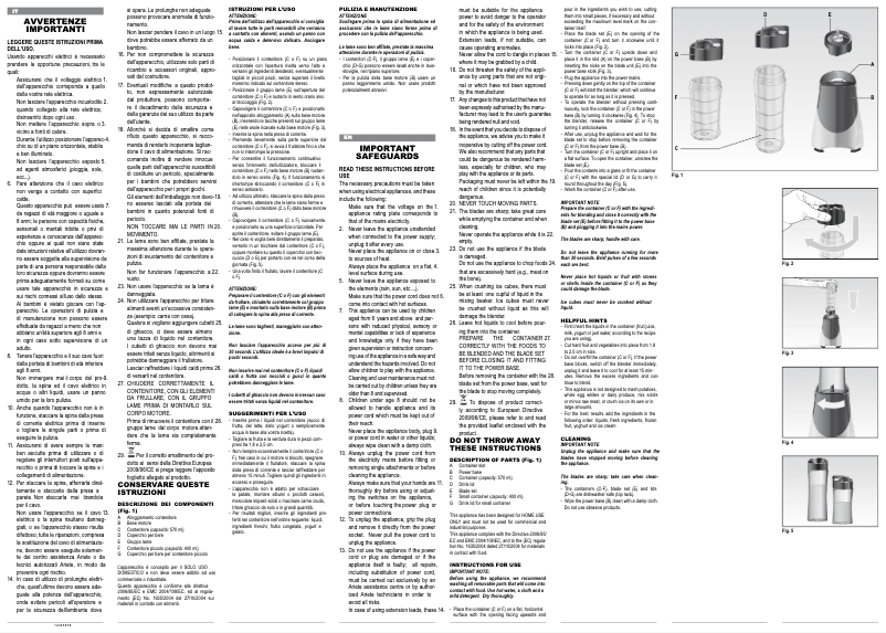 Page 1 de la notice Manuel utilisateur Ariete Drink’NGo 563