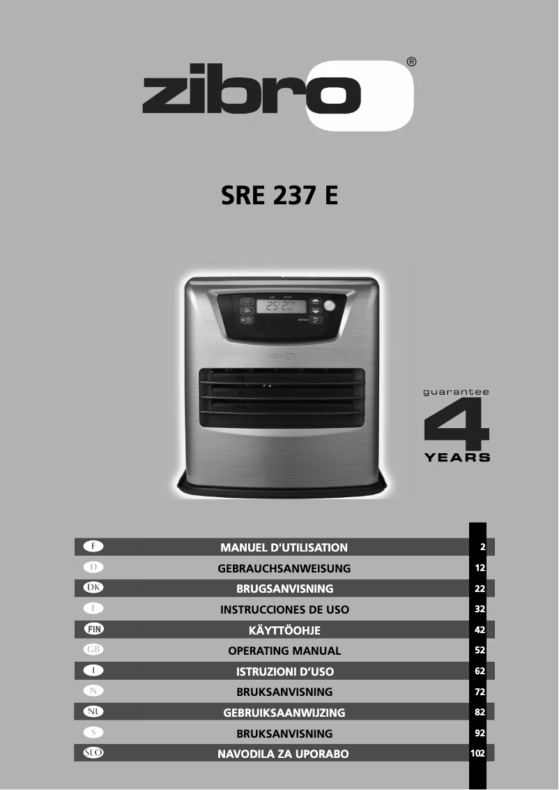 Image de la première page du manuel de l'appareil SRE 237 E