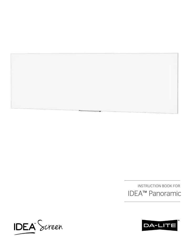 Page 1 de la notice Guide d'installation Da-Lite IDEA