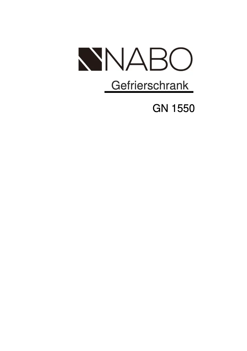 Page n°1 - Manuel utilisateur Nabo GN 1550