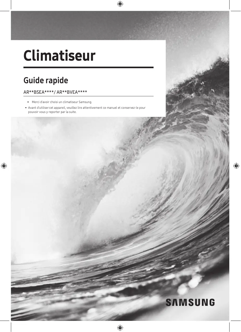 Page 1 de la notice Manuel utilisateur Samsung AR12BSEAMWKNFA