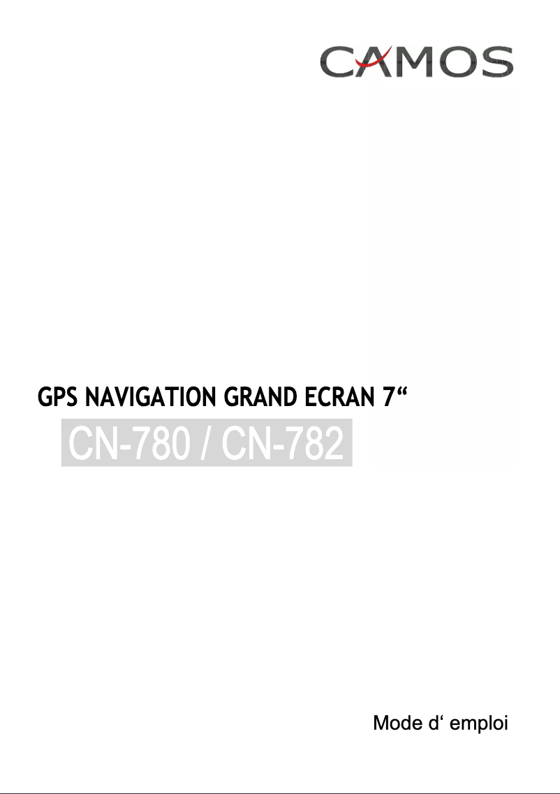 Page n°1 - Manuel utilisateur Camos CN-780