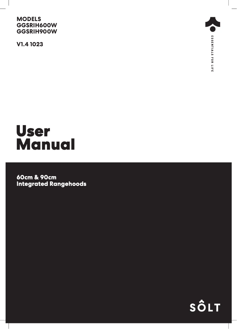 Image de la première page du manuel de l'appareil GGSRIH900W