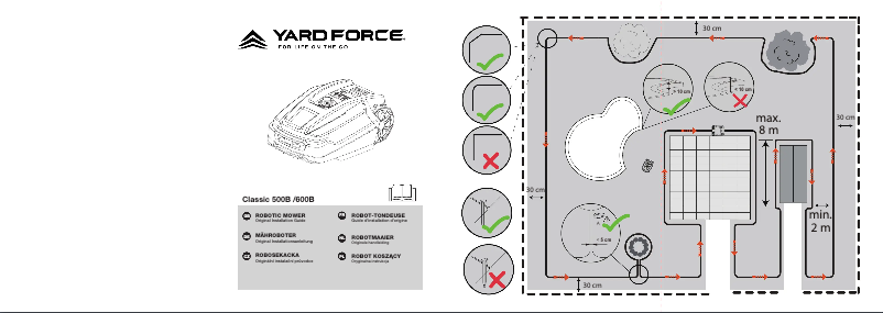 Page n°1 - Manuel utilisateur Yard Force Classic 500B