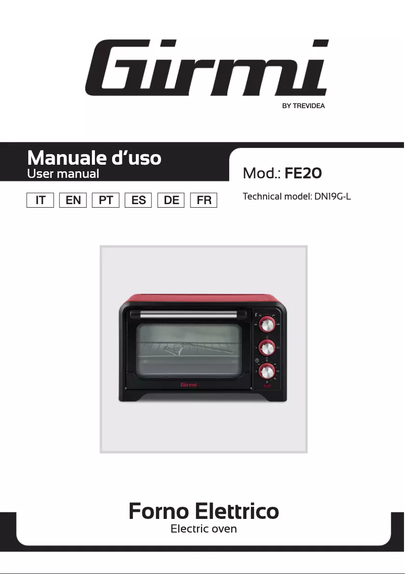 Page n°1 - Manuel utilisateur Girmi FE20