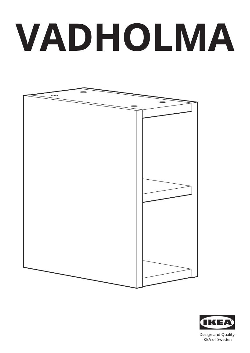 Página 1 del manual Manual de usuario Ikea VADHOLMA 603.743.36