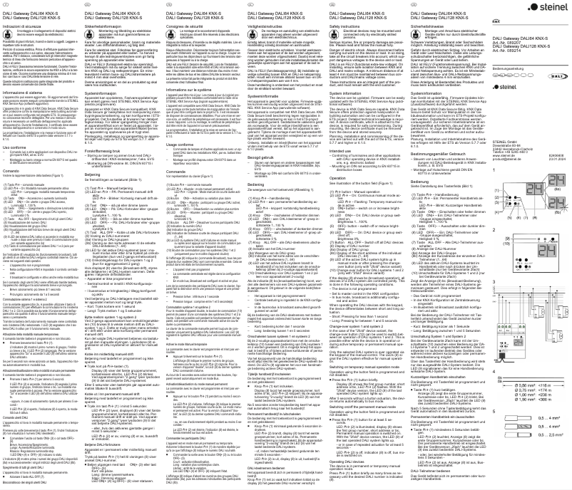 Page 1 de la notice Guide de démarrage rapide Steinel DALI64 KNX