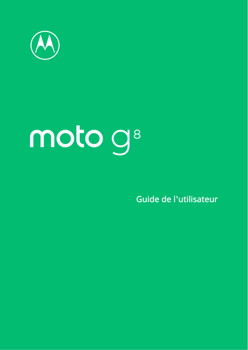 Page 1 de la notice Manuel utilisateur Motorola Moto G8